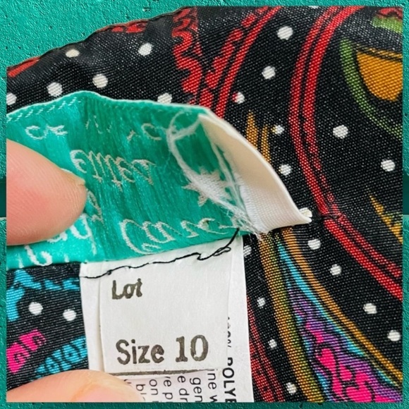 VINTAGE 70s sz S/M Lady Carol Petites midi dress paisley 60s fit& flare a-line - Picture 6 of 7